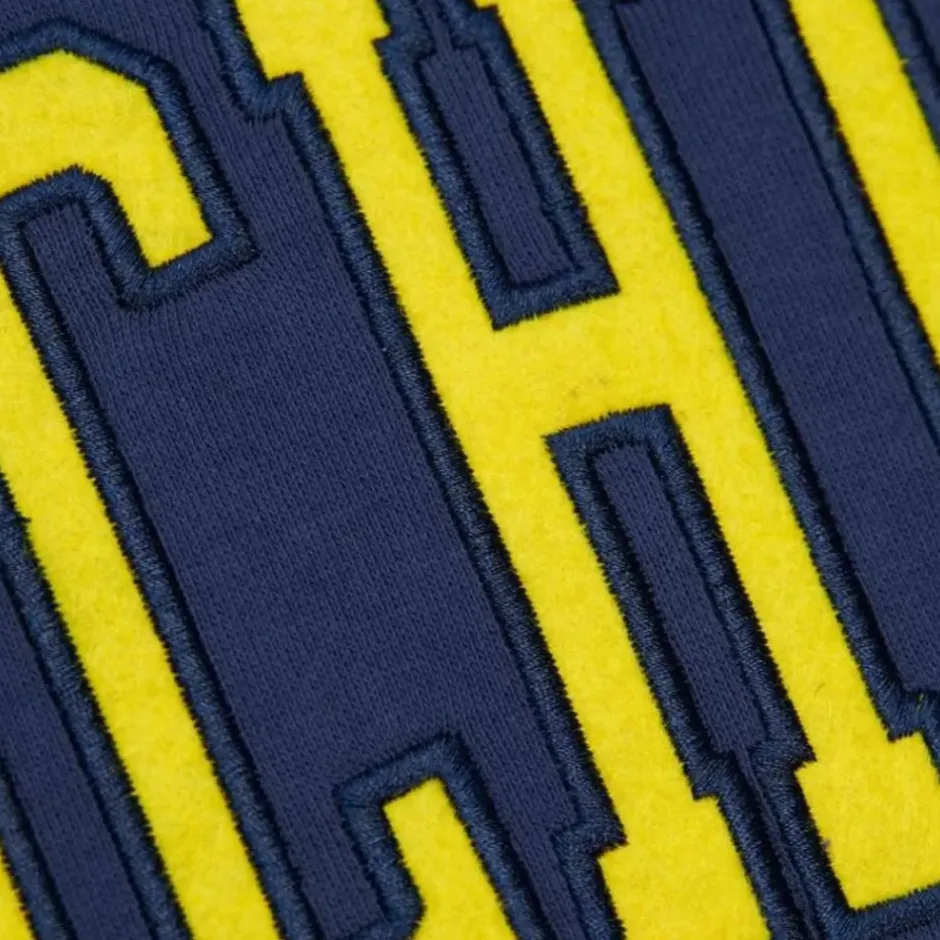 Men Mitchell & Ness Hoodies & Sweatshirts-There And Back Fleece Crew University Of Michigan