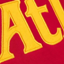 Men Mitchell & Ness Hoodies & Sweatshirts-There And Back Fleece Crew Atlanta Hawks