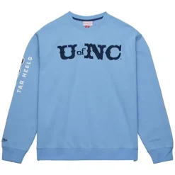 Men Mitchell & Ness Hoodies & Sweatshirts-There And Back Fleece Crew University Of North Carolina