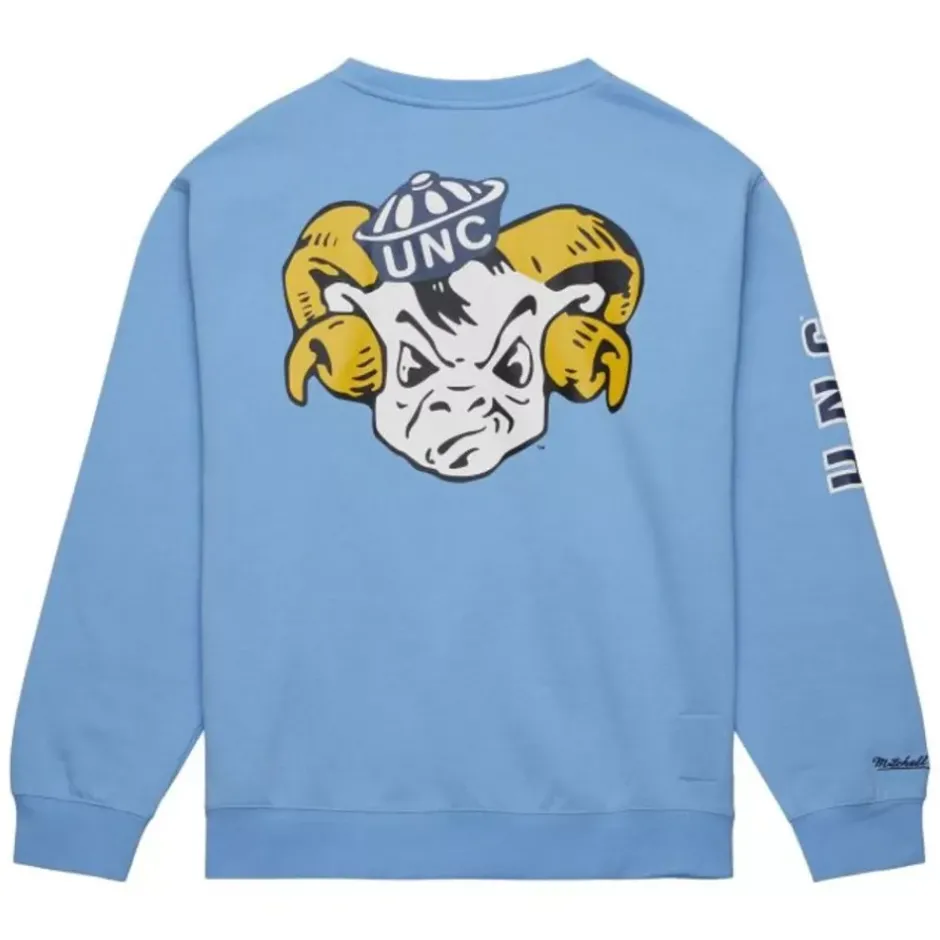 Men Mitchell & Ness Hoodies & Sweatshirts-There And Back Fleece Crew University Of North Carolina