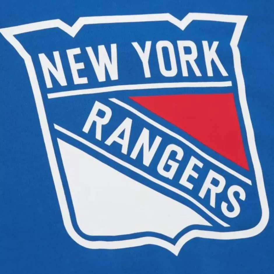 Men Mitchell & Ness Hoodies & Sweatshirts-There And Back Fleece Crew Current Logo New York Rangers