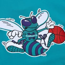 Men Mitchell & Ness Hoodies & Sweatshirts-There And Back Fleece Crew Charlotte Hornets