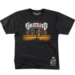 Men Mitchell & Ness T-Shirts & Tops-Three 6 Mafia X Br Remix Ss Tee Memphis Grizzlies