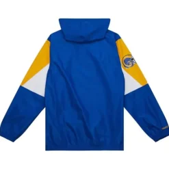 Men Mitchell & Ness Jackets & Outerwear-Throw It Back Full Zip Windbreaker Los Angeles Rams