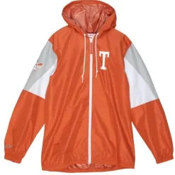 Men Mitchell & Ness Jackets & Outerwear-Throw It Back Full Zip Windbreaker University Of Texas At Austin
