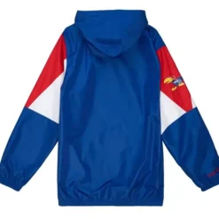 Men Mitchell & Ness Jackets & Outerwear-Throw It Back Full Zip Windbreaker University Of Kansas
