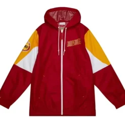 Men Mitchell & Ness Jackets & Outerwear-Throw It Back Full Zip Windbreaker Houston Rockets