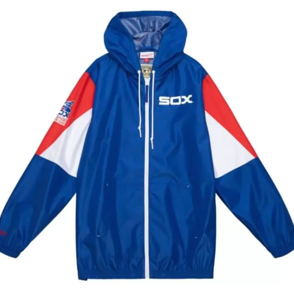 Men Mitchell & Ness Jackets & Outerwear-Throw It Back Full Zip Windbreaker Chicago White Sox