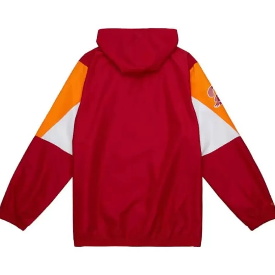 Men Mitchell & Ness Jackets & Outerwear-Throw It Back Full Zip Windbreaker Tampa Bay Buccaneers