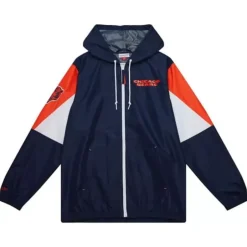 Men Mitchell & Ness Jackets & Outerwear-Throw It Back Full Zip Windbreaker Chicago Bears