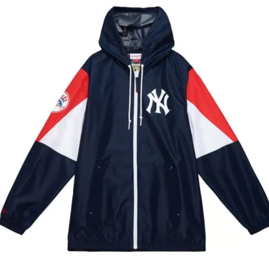 Men Mitchell & Ness Jackets & Outerwear-Throw It Back Full Zip Windbreaker New York Yankees