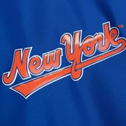 Men Mitchell & Ness Jackets & Outerwear-Throw It Back Full Zip Windbreaker New York Mets