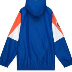 Men Mitchell & Ness Jackets & Outerwear-Throw It Back Full Zip Windbreaker New York Mets