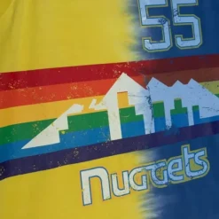 Men Mitchell & Ness T-Shirts & Tops-Tie Dye Cotton N&N Tank Denver Nuggets Dikembe Mutombo