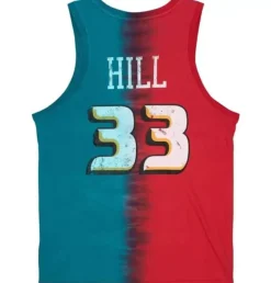 Men Mitchell & Ness T-Shirts & Tops-Tie Dye Cotton N&N Tank Detroit Pistons Grant Hill