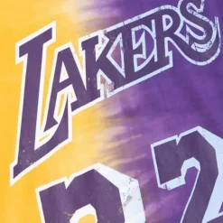 Men Mitchell & Ness T-Shirts & Tops-Tie Dye Cotton N&N Tank Los Angeles Lakers 1984-85 Magic Johnson
