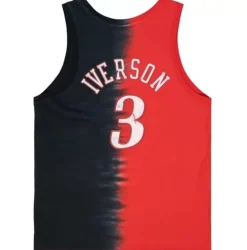 Men Mitchell & Ness T-Shirts & Tops-Tie Dye Cotton N&N Tank Philadelphia 76Ers Allen Iverson