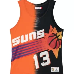 Men Mitchell & Ness T-Shirts & Tops-Tie Dye Cotton N&N Tank Phoenix Suns Steve Nash