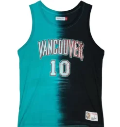 Men Mitchell & Ness T-Shirts & Tops-Tie Dye Cotton N&N Tank Vancouver Grizzlies Mike Bibby