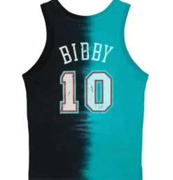 Men Mitchell & Ness T-Shirts & Tops-Tie Dye Cotton N&N Tank Vancouver Grizzlies Mike Bibby