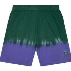 Men Mitchell & Ness Shorts-Tie Dye Shorts Milwaukee Bucks