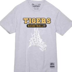 Men Mitchell & Ness T-Shirts & Tops-Tigers Basketball Tee Grambling State University