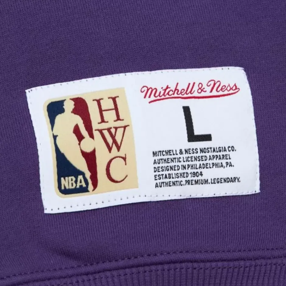 Men Mitchell & Ness Hoodies & Sweatshirts-Tonal Logo Heavyweight Fleece Los Angeles Lakers