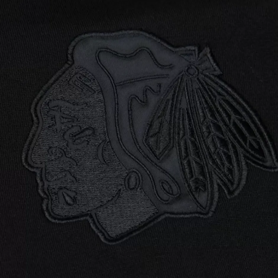 Men Mitchell & Ness Hoodies & Sweatshirts-Tonal Logo Heavyweight Fleece Current Logo Chicago Blackhawks