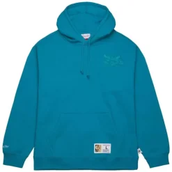Men Mitchell & Ness Hoodies & Sweatshirts-Tonal Logo Heavyweight Fleece Charlotte Hornets