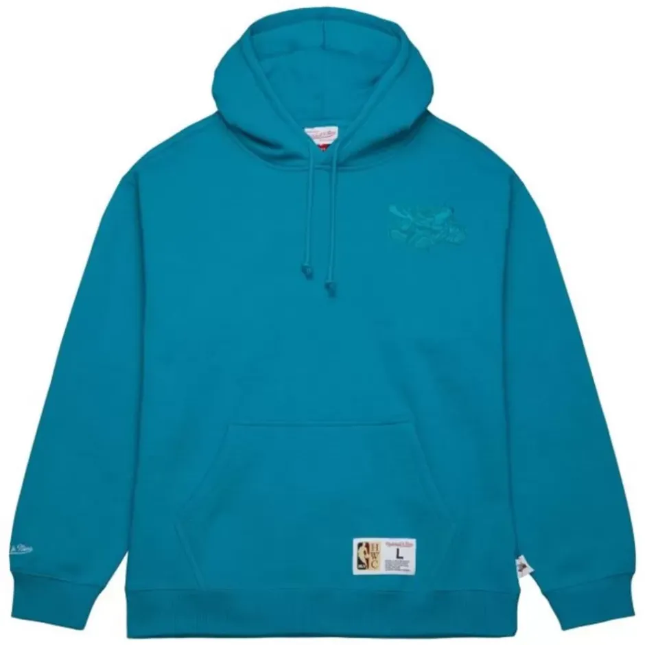 Men Mitchell & Ness Hoodies & Sweatshirts-Tonal Logo Heavyweight Fleece Charlotte Hornets