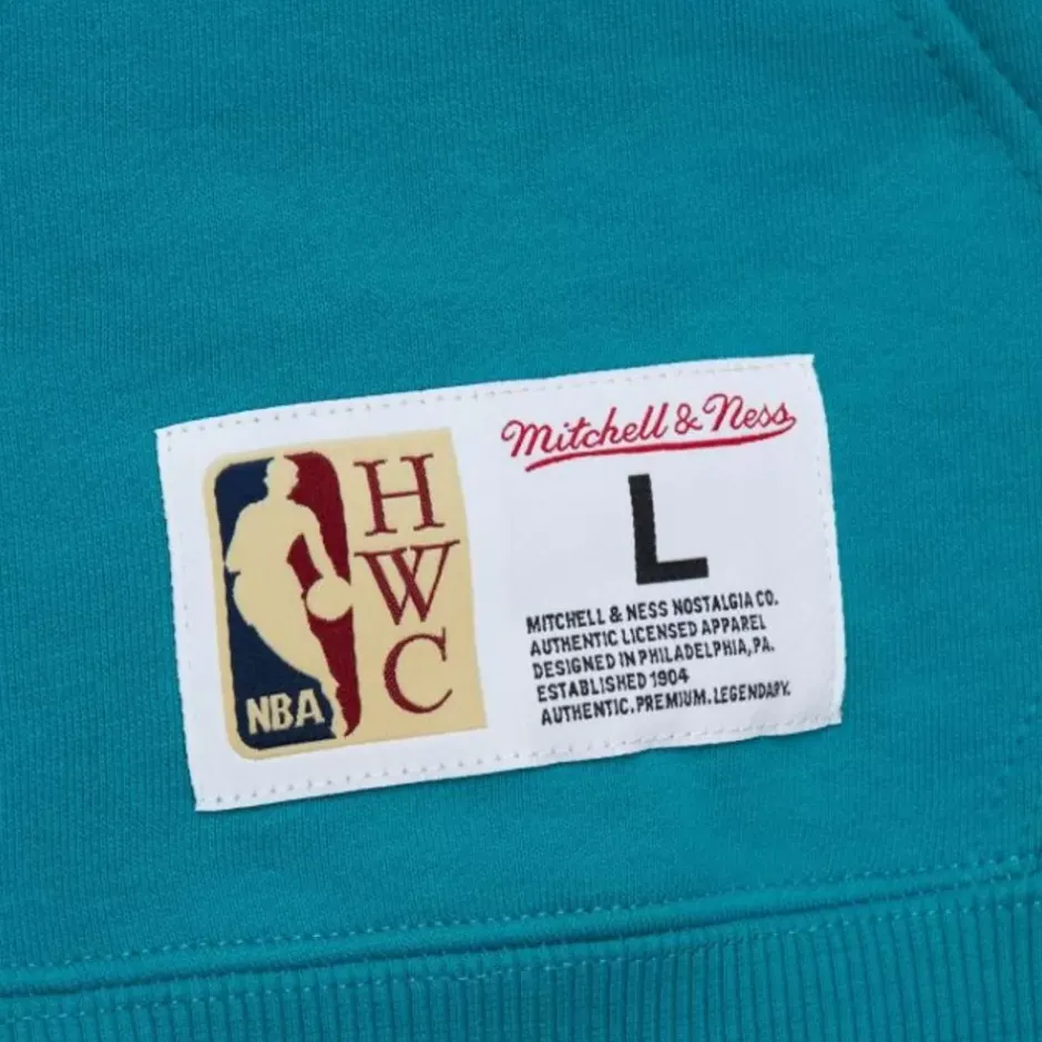 Men Mitchell & Ness Hoodies & Sweatshirts-Tonal Logo Heavyweight Fleece Charlotte Hornets