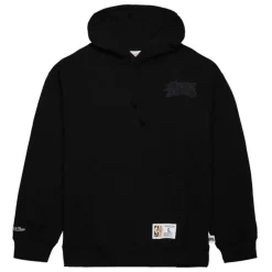 Men Mitchell & Ness Hoodies & Sweatshirts-Tonal Logo Heavyweight Fleece Philadelphia 76Ers