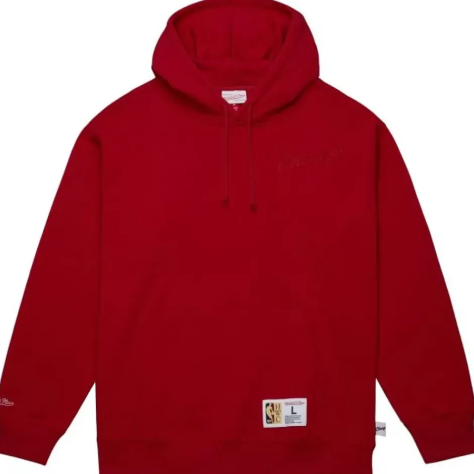 Men Mitchell & Ness Hoodies & Sweatshirts-Tonal Logo Heavyweight Fleece Chicago Bulls