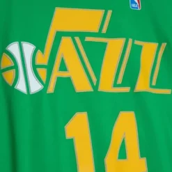 Men Mitchell & Ness T-Shirts & Tops-Traditional Name & Number Tee Utah Jazz 2000-01 Jeff Hornacek