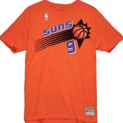 Men Mitchell & Ness T-Shirts & Tops-Traditional Name & Number Tee Phoenix Suns 1995-96 Dan Majerle