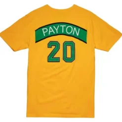 Men Mitchell & Ness T-Shirts & Tops-Traditional Name & Number Tee Seattle Supersonics 1995-96 Gary Payton