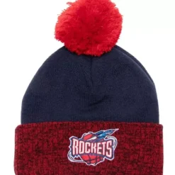 Mitchell & Ness Knit-Two Tone Pom Beanie Hwc Houston Rockets