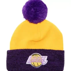 Mitchell & Ness Knit-Two Tone Pom Beanie Hwc Los Angeles Lakers