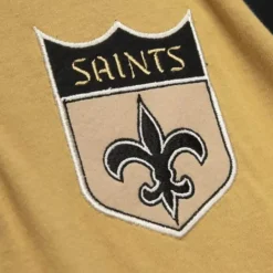 Men Mitchell & Ness T-Shirts & Tops-Ultimate Play Henley New Orleans Saints