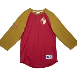 Men Mitchell & Ness T-Shirts & Tops-Ultimate Play Henley San Francisco 49Ers