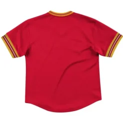 Men Mitchell & Ness T-Shirts & Tops-Unbeaten Mesh V-Neck Kansas City Chiefs