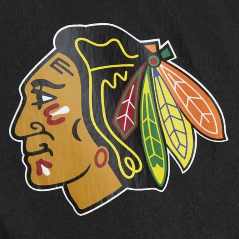 Men Mitchell & Ness Jackets & Outerwear-Undeniable Full Zip Windbreaker Chicago Blackhawks