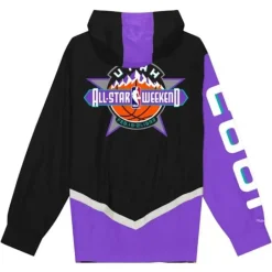 Men Mitchell & Ness Jackets & Outerwear-Undeniable Full Zip Windbreaker Utah Jazz 1993