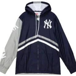Men Mitchell & Ness Jackets & Outerwear-Undeniable Full Zip Windbreaker New York Yankees