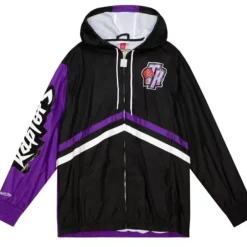 Men Mitchell & Ness Jackets & Outerwear-Undeniable Full Zip Windbreaker Toronto Raptors