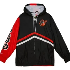 Men Mitchell & Ness Jackets & Outerwear-Undeniable Full Zip Windbreaker Baltimore Orioles