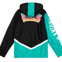 Men Mitchell & Ness Jackets & Outerwear-Undeniable Full Zip Windbreaker San Antonio Spurs