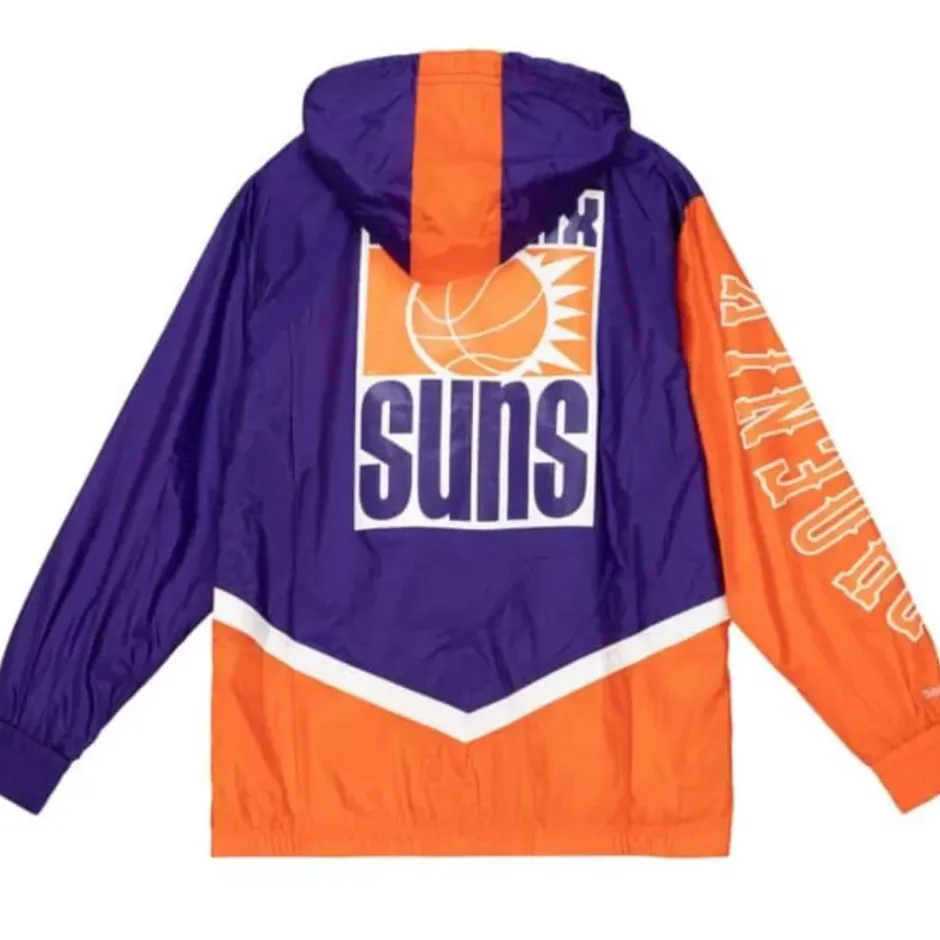 Men Mitchell & Ness Jackets & Outerwear-Undeniable Full Zip Windbreaker Phoenix Suns