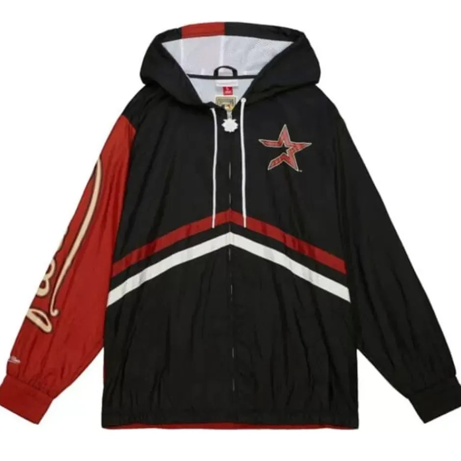 Men Mitchell & Ness Jackets & Outerwear-Undeniable Full Zip Windbreaker Houston Astros