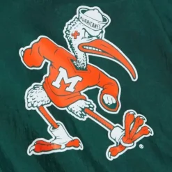Men Mitchell & Ness Jackets & Outerwear-Undeniable Full Zip Windbreaker University Of Miami